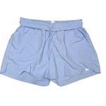 Alo Yoga  Alumni Athletic Shorts Women's L Seashell Blue Lightweight Drawstring Photo 4