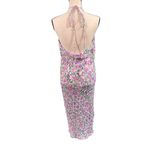 Mango  Women's Purple Floral Halter Dress Size XL Romantic Girly Vacation Photo 4