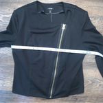 Apt. 9  Side Zip Jacket Black Motorcycle Style Women’s Size Large Photo 4