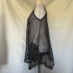 Nouveau Monde Mesh Vest Sz S Boho Open Whimsigoth Festival Black Speckle Indie Photo 3