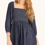 J.Crew  Denim Puff Sleeve Mini Dress Photo 0