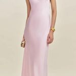 Reformation  Jeany Pink Silk Dress Photo 4