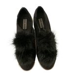 Steve Madden Black Faux Fur Girly Fashion Sneakers 7.5 Photo 1