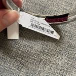 Charming Charlie NWT  Wine Braided Leather Silver Tone Hinged Cuff M Photo 4