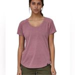 Patagonia Women's Capilene Mauve Pink Cool Trail Short Sleeve Tee | L Photo 5