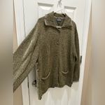 Woolrich  knit cardigan green speckled size XL women’s button down with pockets Photo 7