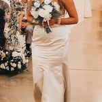 Hebeos  Strapless Champagne Dress with Train Photo 0