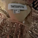 ThatsSoFetch THATSOFETCH Tan Homecoming Dress Photo 4