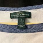 Lauren Ralph Lauren White Chambray Zip Shoulder Tee Size L Photo 4