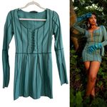 Finesse Green Karlie Lace Up Boss Mini Dress Photo 1