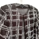Ming Wang Ming‎ Wang Cardigan Sweater Front Hook Women's Small Brown White Career Luxury Photo 1