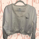 Nike .phoenix fleece cropped v neck white Photo 0