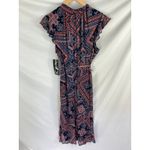 Nina Leonard NWT Mock Neck Flutter Sleeve Midi Dress Size Large Photo 4