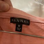 Hannah Pink Scoop Neck Sleevless Lace Accent Top M Size M Photo 1