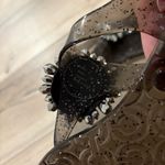 Coach ‎ Jelly Hilda Beaded Thong Flat Slingback Sandla black silver size 9 Photo 4