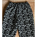 ZARA  Womens Black Gray Leopard Animal Print High Waist Wide Leg Dress Pant XS Photo 5