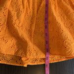 ZARA  Eyelet Babydoll Summer Dress Medium Festival Spaghetti Tie Back Orange Photo 8