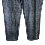 Dennis Basso Snake Print Leggings Womens XL Gray Glam Moto Biker Rocker Skater Photo 4