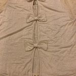 Mauve Sheer Lace and Knit Accent T Shirt Size M Photo 7