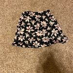 Madewell 💜  black and pink floral a line skirt Photo 1