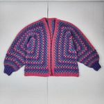 Handmade Crochet Granny Cardigan Berries Multicolor Pink Purple Blue Boho Cozy Size undefined Photo 3