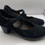 Wolky heel suede leather Mary Jane style Office Heel black size 38 US 7 Photo 0