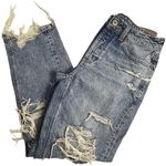 American Eagle Women's Tomgirl Distressed Boyfriend Jeans Size 4 waist 28 Blue Photo 0