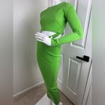 Nasty Gal  Women's Pale Green Bodycon Long Sleeve Dress Sz 4. #351 Photo 6