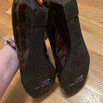 Stuart Weitzman  Womens Black Brown tortoise Patent Leather Wedge Heels Photo 6