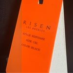 Risen Margo Rhinestone Embellished Mid Rise Crop Straight Jeans Chain Detail 1XL Black Size undefined Photo 4