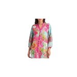 Johnny Was NWT  Blouse Womens Size XXS Multicolor Patchwork Silk Bohemian Chic Photo 5