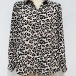 Alfred Dunner Women's Animal Print Long Sleeve Button Down Shirt Blouse Size 10 Photo 0