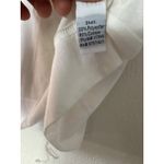 Fumblin' Foe white T shirt top tan gold fringe rope draping cold shoulder size M Size M Photo 6