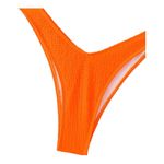 SheIn Nwt womens large neon orange crinkle thong triangle bikini bottoms​ Photo 5