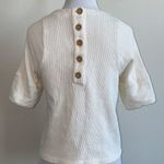 Madewell  women’s XXS ottoman‎ jacquard button back top Photo 4