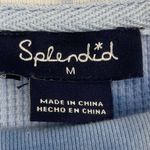 Splendid  thermal tie dye top oversize blue white long sleeve crew neck shirt Photo 3