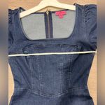 Betsey Johnson denim dress. Puff sleeve with back zipper closure S Photo 7