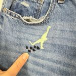 REWASH  Blue Wide Leg Embroidered Dinosaur Jeans Womens 29 Distressed Blue Denim Photo 6