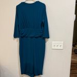 Rachel Rachel Roy XL Teal Blue Long‎ Sleeve Faux Wrap Midi Dress Photo 9