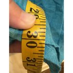 Flax  Button Down Short Sleeve Tunic Shirt‎ Blouse Size Medium Aqua Blue! Photo 6