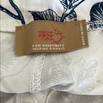 Free People  White and Navy Floral Drawstring Casual Pants - Size Medium Photo 14