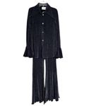 Sleeper NWT Cosmos Black Sparkle Flare Luxury Party Pajamas 2 Piece Set Size S Photo 5