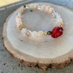 Handmade 🌹  Pink opal + Citrine + Aura Quartz + Agate Bracelet ✨ Photo 3