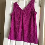 Kate Hill New  Orchid V neck Sleeveless Pleated Top 1x Photo 0