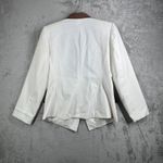 Sassco‎ Blazer Women's Size 10 White Brown Black Gold Buttoned Vintage Coat Photo 2
