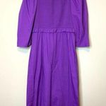 SEA NY Smocked Midi Dress size 8 Purple Ruffle Trim Tabitha cotton Photo 6