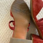 Eileen Fisher  Suede Ankle‎ Strappy Pumps Strap Heels Pointed Toe Rust Size 6 Photo 3