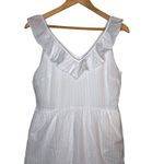 Vineyard Vines for Target White Seersucker Ruffle V Neck Midi Dress Size Medium Photo 1
