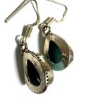 Silver tone turquoise drop earrings Blue Photo 5