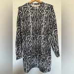 Culpos x INC International Snake Print Mini Dress Sweater Sz Medium Long Sleeve Black Photo 2